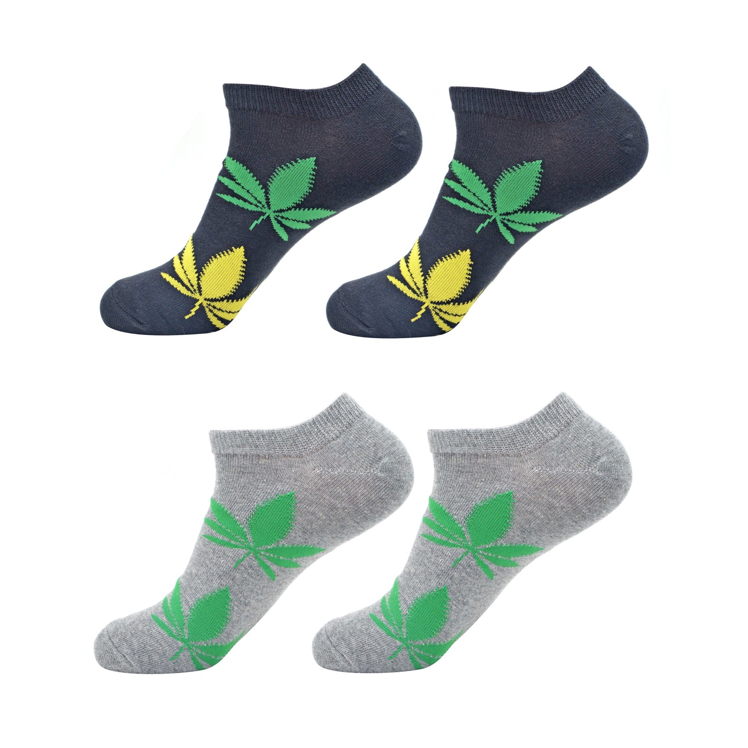 Short Socks 2 pair Men Size 41-46 - Weed