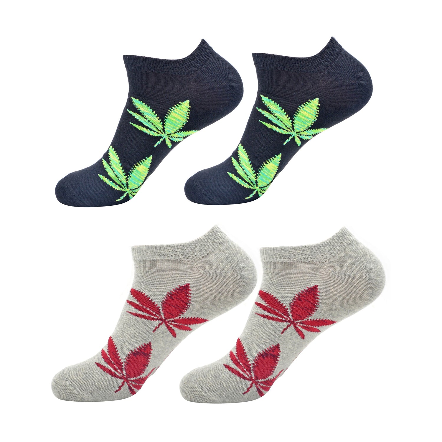 Short Socks 2 pair Men Size 41-46 - Weed