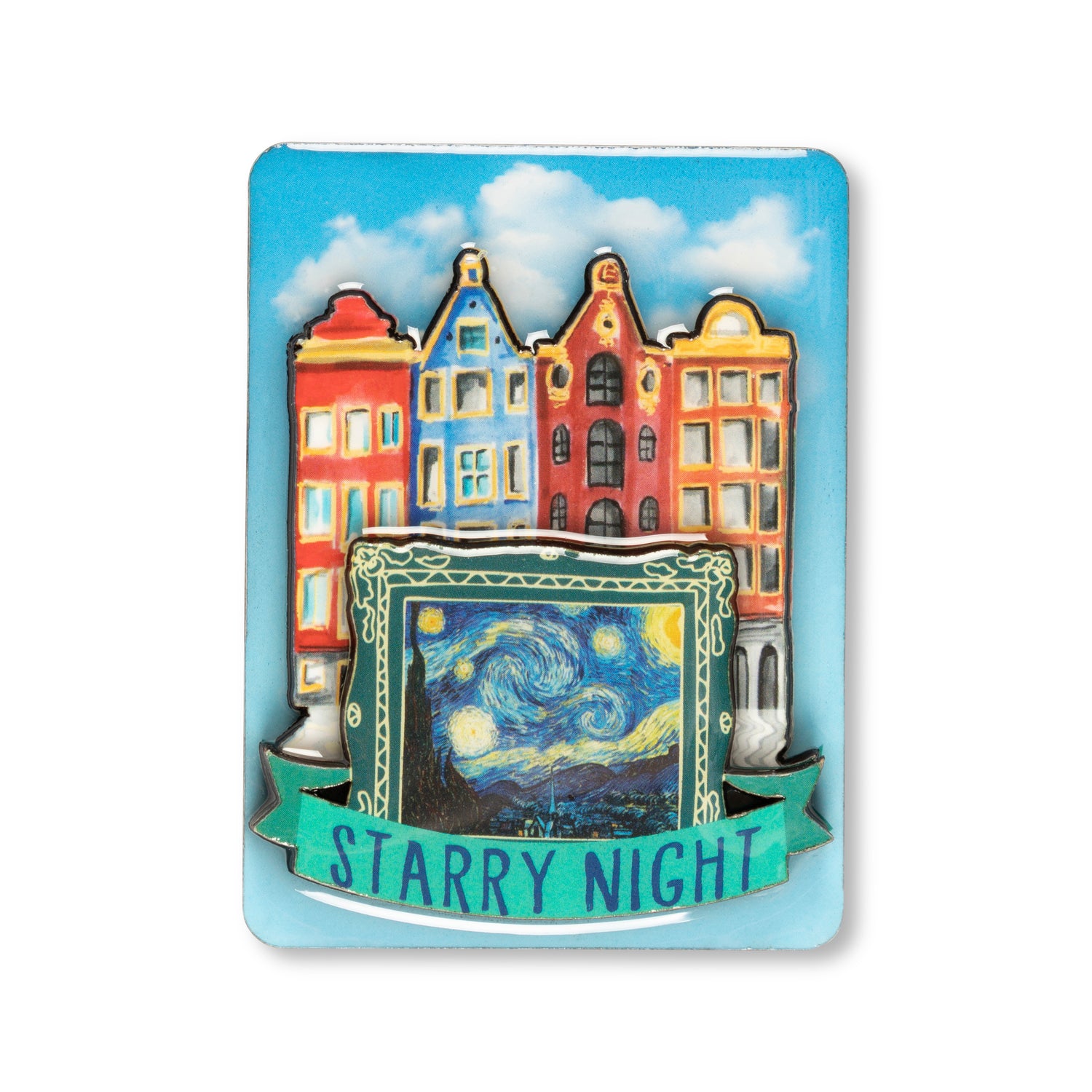 Magnet - Houses - Starry night - van Gogh