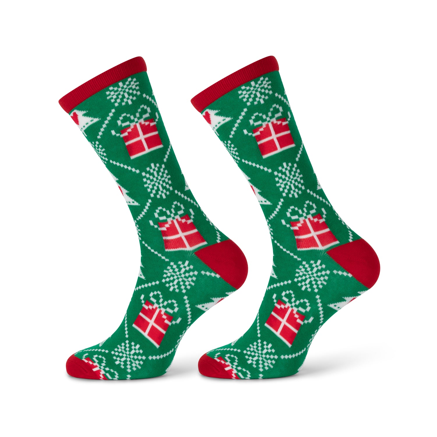 Christmas Socks - Men Size 41-46 - Green Presents