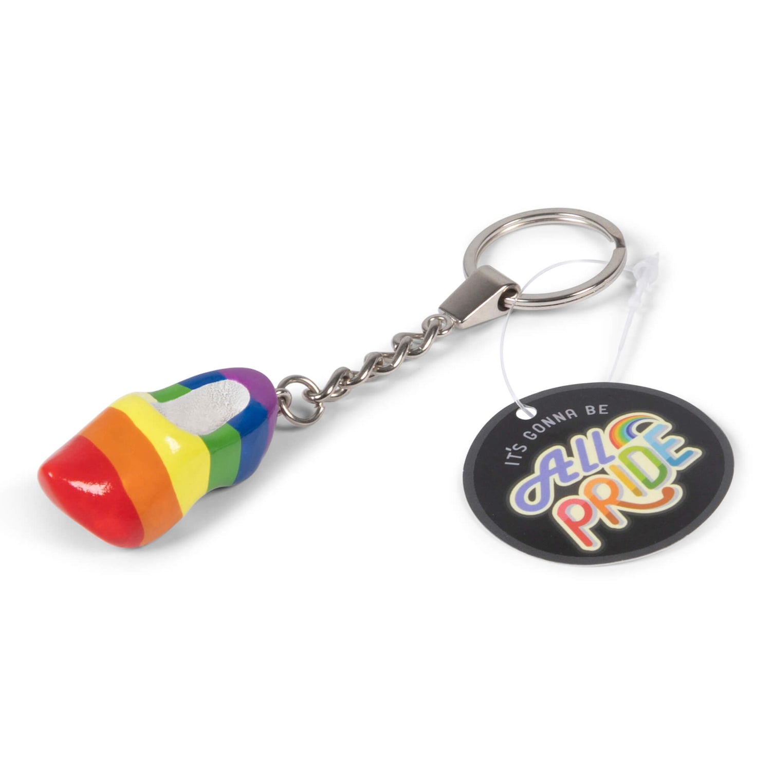 Keychain - Rainbow wooden shoe