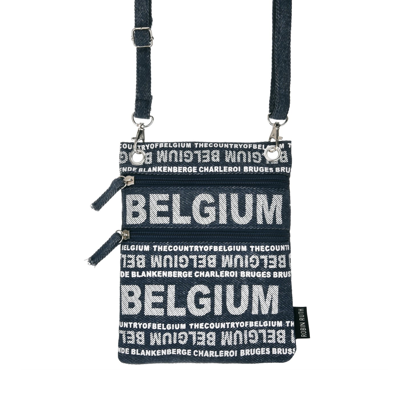 Denim passport bag - Belgium