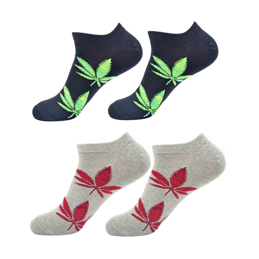 Bob S 2 Pair of Short Socks - Men Size 41-46 - Weed