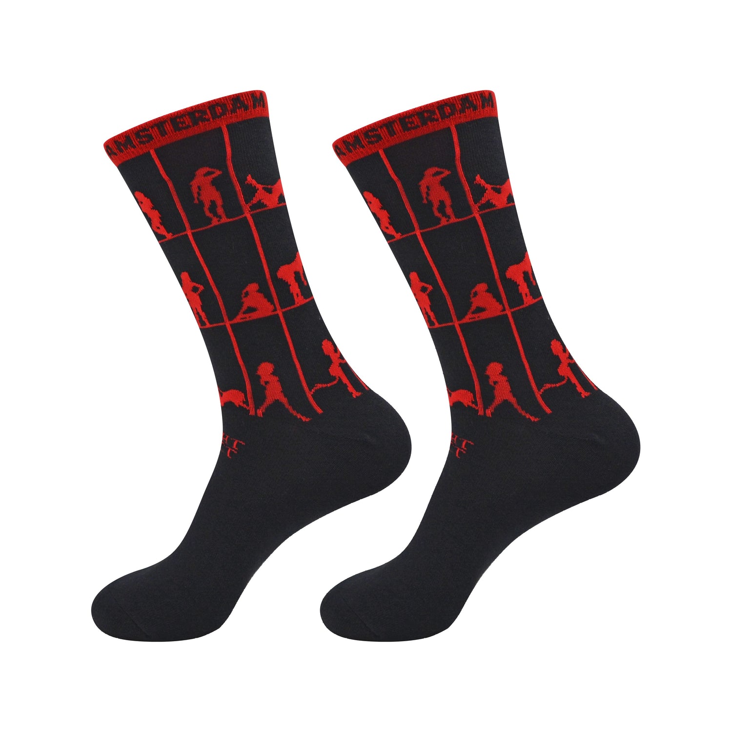 Socks Men Size 41-46 - Amsterdam - Red light