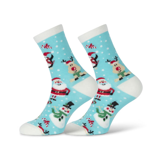 Bob Christmas Socks - Women Size 36-42 - Blue Party