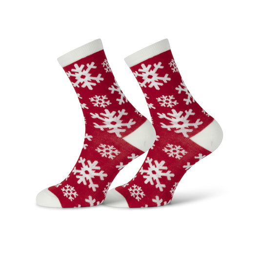 Bob Christmas Socks - Women Size 36-42 - Red Snowflake